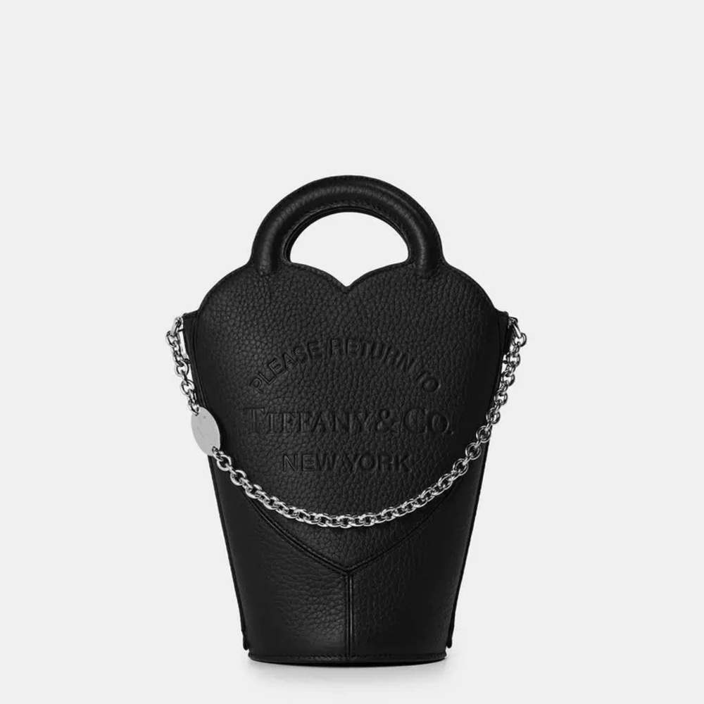Tiffany & Co. Return to Tiffany Black Leather Crossbody Mini Tote